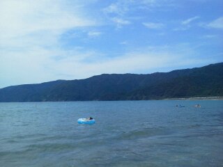 遠浅の海にぷかぷか浮かんで