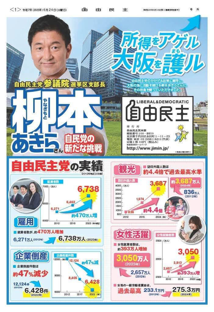 柳本あきらの政策　７月２日