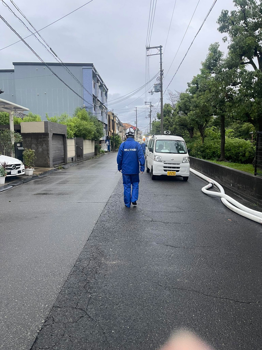 堺市南向陽調整池のポンプが故障!!雨による浸水リスクが高まる可能性があります！　６月２６日